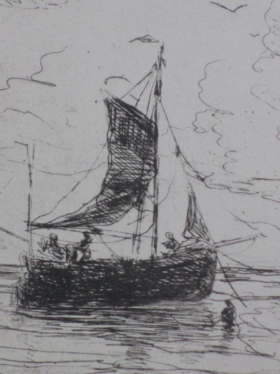 Hendrik W.Mesdag, Schuiten aan de kust, Litho kopen? Bied vanaf 45!