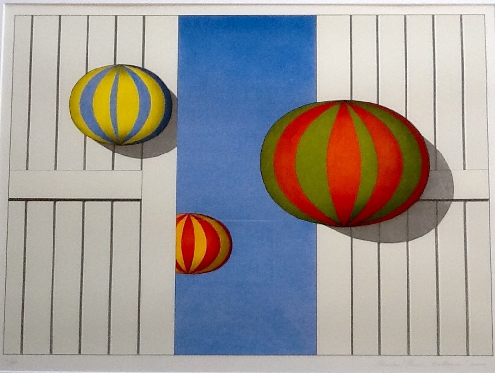 Marinus Fuit, grote zeefdruk, Ballonnen, 5/90 kopen? Bied vanaf 90!