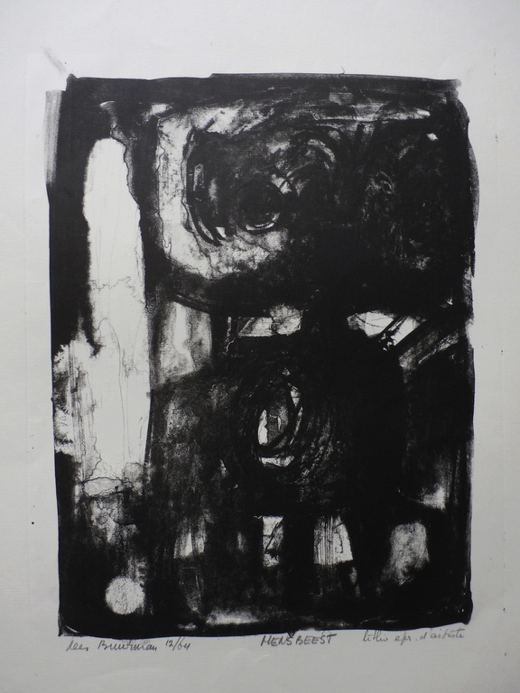 Kees Buurman - Litho: Mensbeest - 1964 verkocht voor € 45!