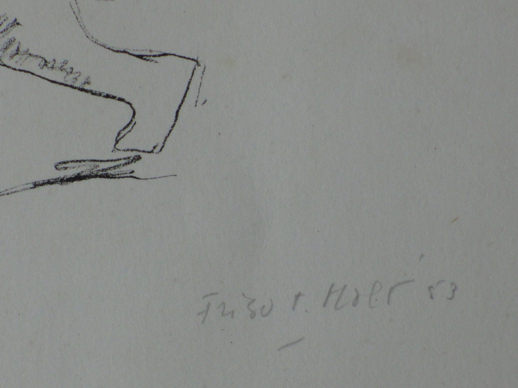 Friso ten Holt, Gevleugelde worsteling, Litho 1953 kopen? Bied vanaf 75!