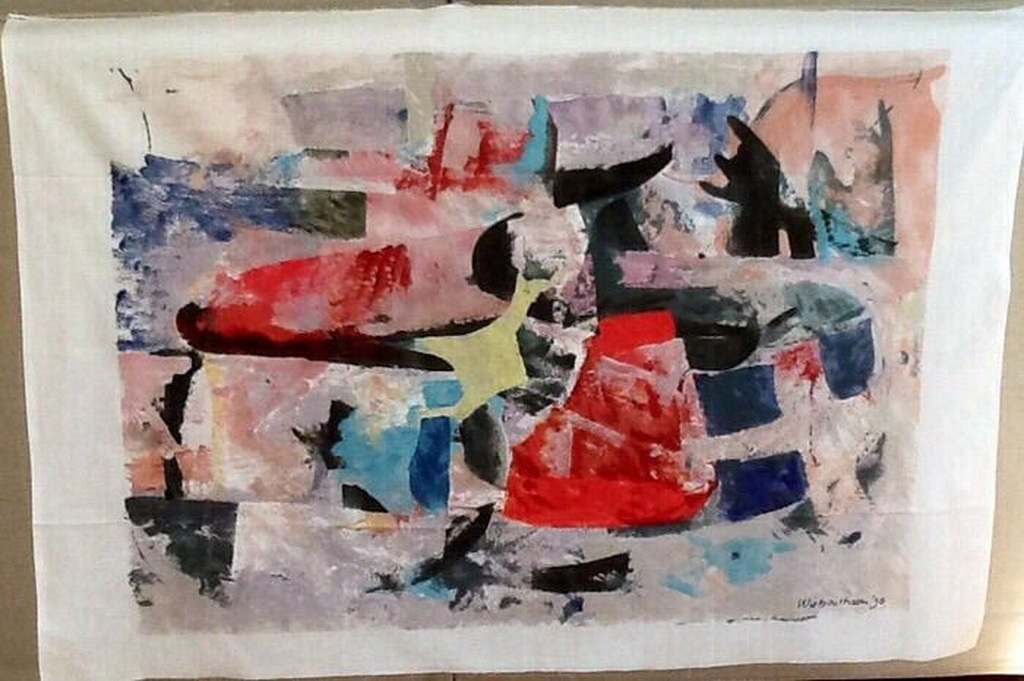 Wil Bouthoorn-Abstracte compositie op zijde-1990 kopen? Bied vanaf 25!