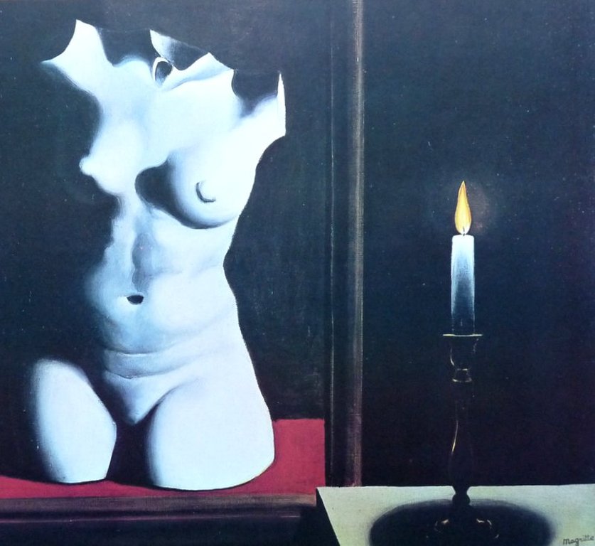 René Magritte - kleurenlitho - The light of coincidence verkocht voor € 79!
