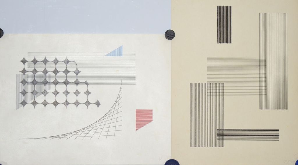 Gert Jan Meyer: Pentekening. Geometrische composities verkocht voor € 35!