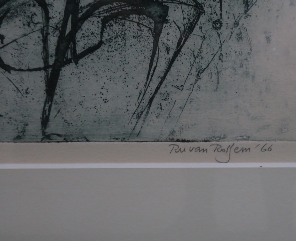 Ru van Rossem: Ets en aquatint, Opgravingen II Isra I - Ingelijst kopen? Bied vanaf 100!