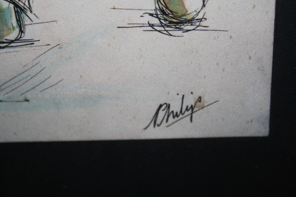 KARAKTUUR TEKENING omstreeks 1925 gesigneerd PHILLYS kopen? Bied vanaf 1!