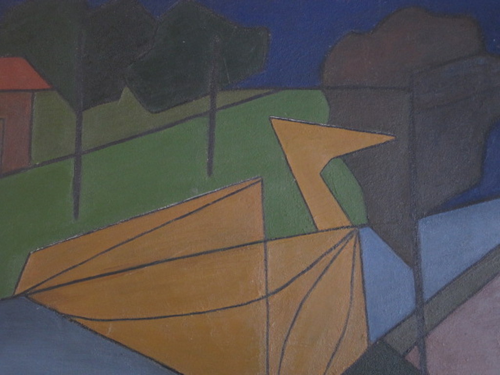 Bijzonder ca1940 Kubistisch olieverf  Louise Loeber(1894-1983) lid "de Stijl"    kopen? Bied vanaf 1!