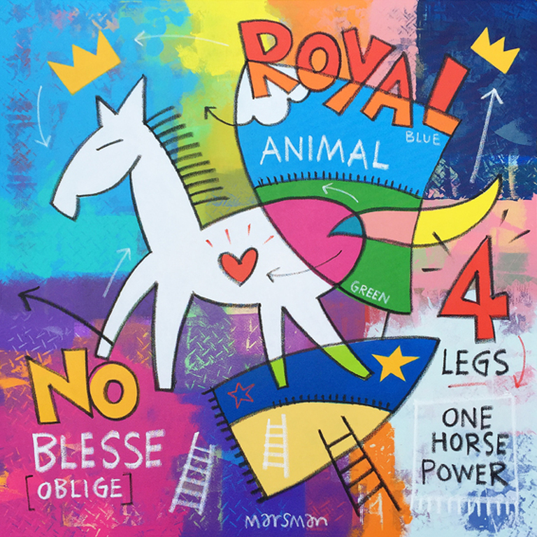 Jean-Paul Marsman: schilderij, Royal animal kopen? Bied vanaf 950!