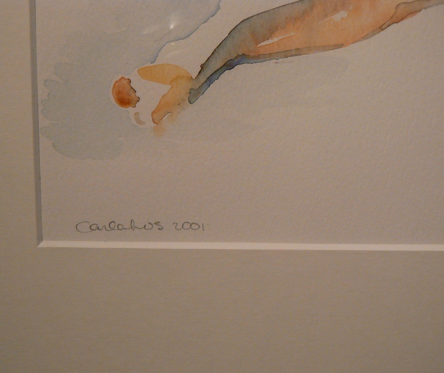 Carla Bos  --  Aquarel  --  Vrouwelijk naakt kopen? Bied vanaf 40!