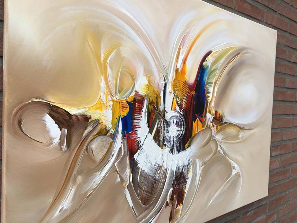 Gena - Abstract. Acrylverf op doek - 2017 - Gesigneerd. kopen? Bied vanaf 150!