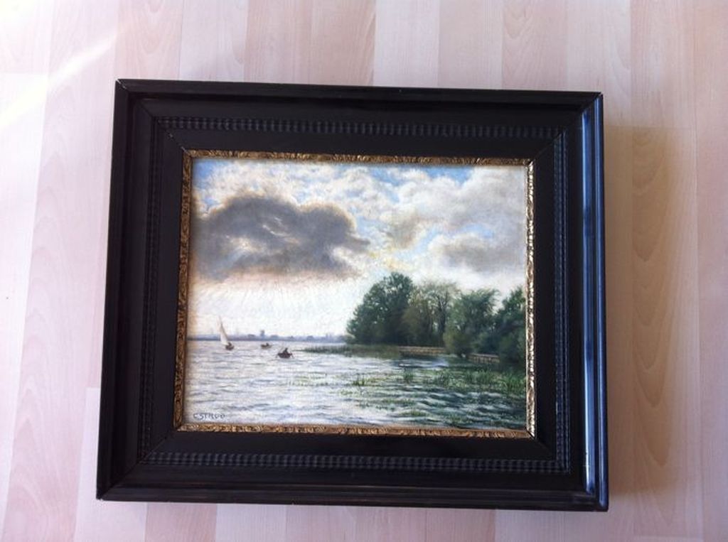 Cornelis Stroo (1860-1932) - olieverf op doek - Plasgezicht bij Kortenhoef kopen? Bied vanaf 1!