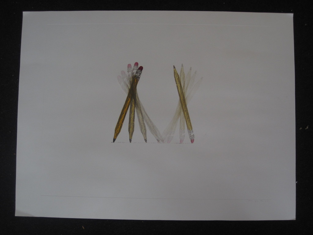 Bept.Oplage (9 van 10) diepdruk Reliëf Ets "potloden" van Dies de Jonge (1948-)  kopen? Bied vanaf 1!