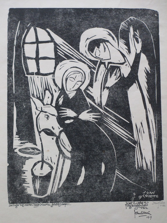 Joan Collette, De boodschap voor Maria, Houtsnede kopen? Bied vanaf 25!