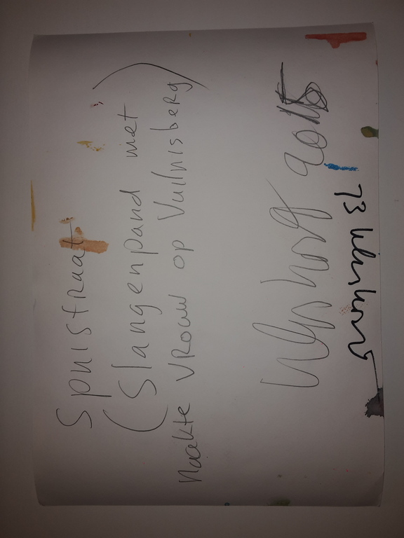 Peter Klashorst - Spuistraat - gemengde techniek op papier - gesigneerd kopen? Bied vanaf 65!