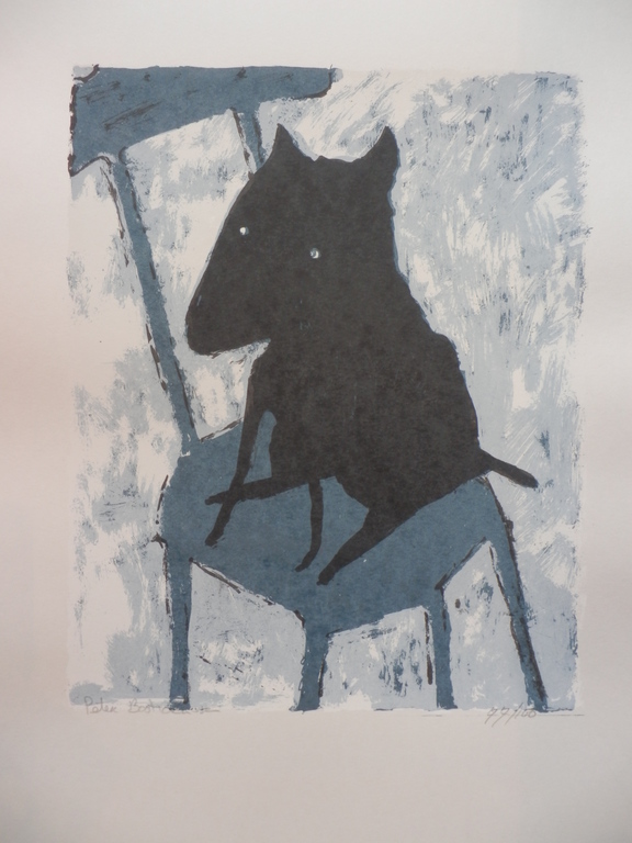 PETER BASTIAANSSEN Zeefdruk DOG Handgesigneerd verkocht voor € 54!