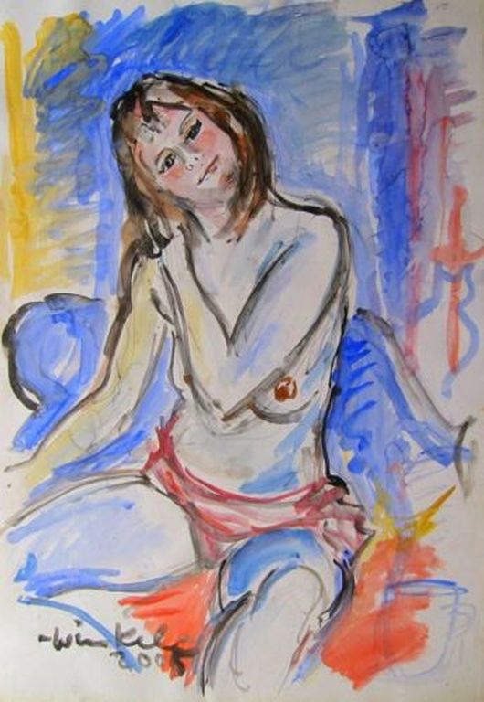 GOUACHE van ARIËN WINKEL (100x70) kopen? Bied vanaf 55!