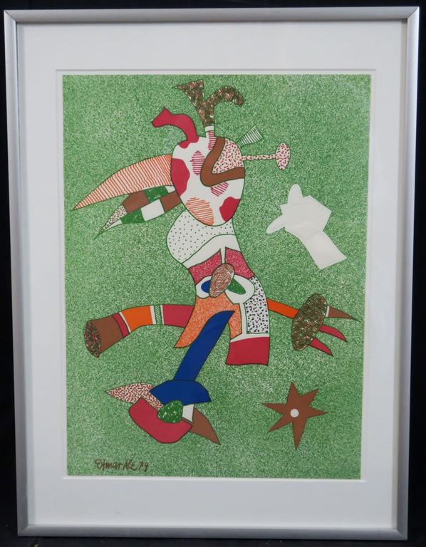 Otmar Alt: Litho en reliefdruk, Licht groen 001 - Ingelijst kopen? Bied vanaf 50!