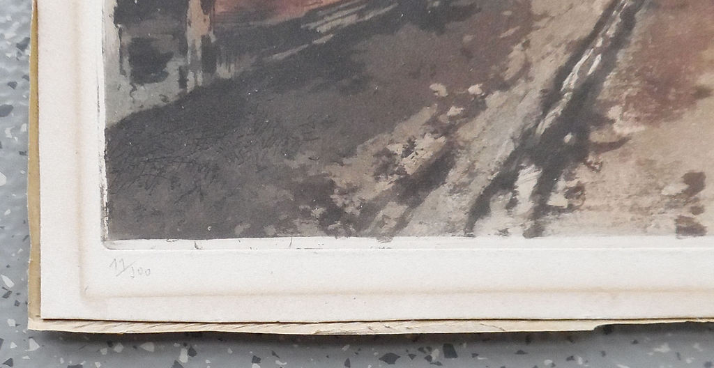 Ferdinand Luigini - kleurenets - molen aan een rivier kopen? Bied vanaf 30!