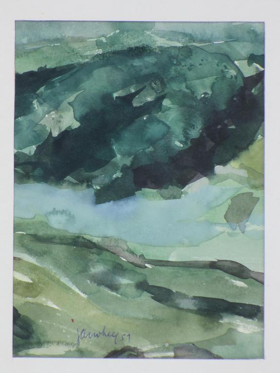 Jan van Heel - Aquarel - Landschap verkocht voor € 160!