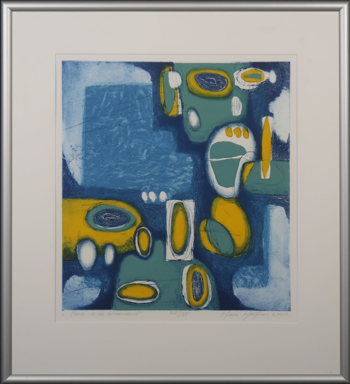 Hans Heijman: Ets, Reis in de binnenwereld - Ingelijst verkocht voor € 35!