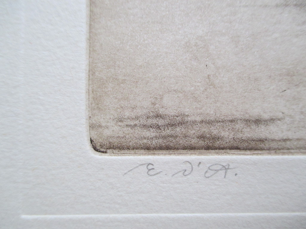 Hans Blanken, ets "Kunstrijden om turven" E.A kopen? Bied vanaf 40!