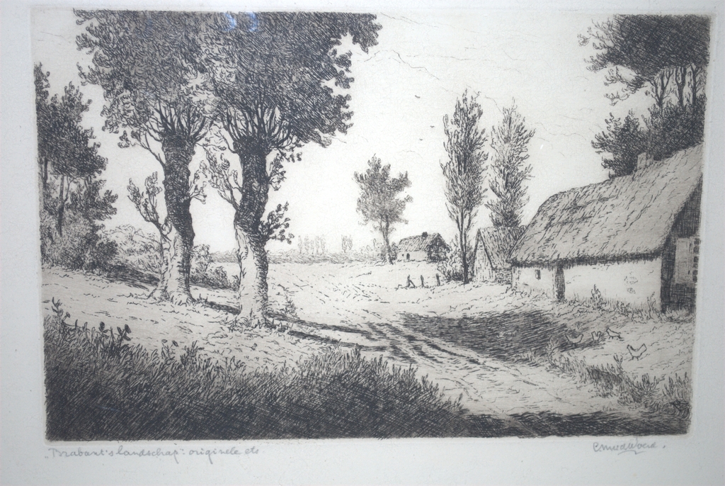C.M.VAN DER WOERD, Brabants landschap, ETS kopen? Bied vanaf 25!