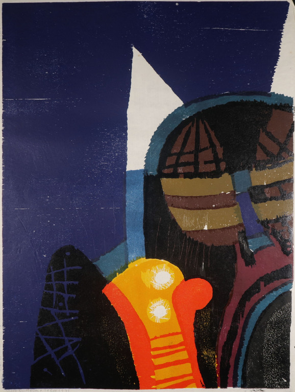 Guillaume Le Roy: Houtsnede, Abstracte compositie III kopen? Bied vanaf 70!