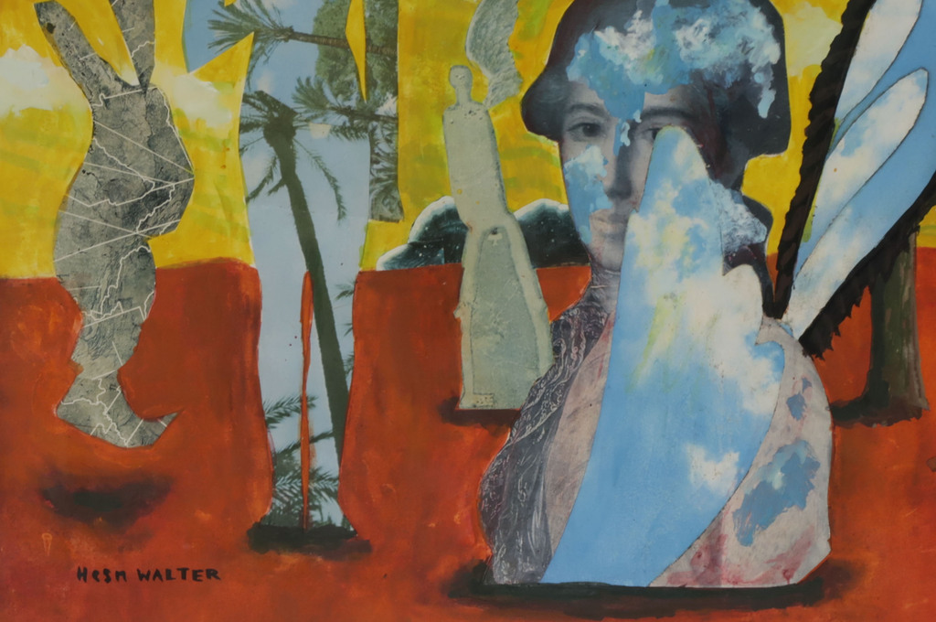 Hein Walter: Collage en Acryl op papier, Wonderland - Ingelijst kopen? Bied vanaf 35!