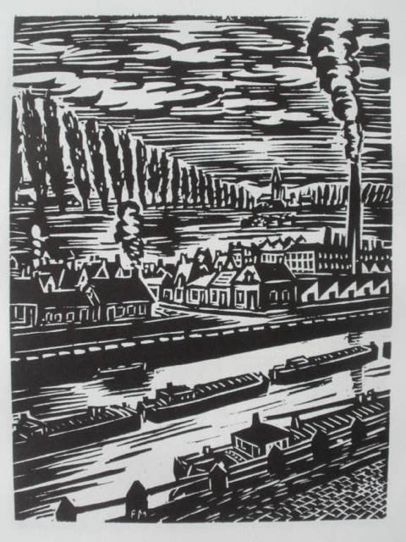 FRANS  MASEREEL  "Schepen op de Maas"  HOUTSNEDE  1964 kopen? Bied vanaf 1!