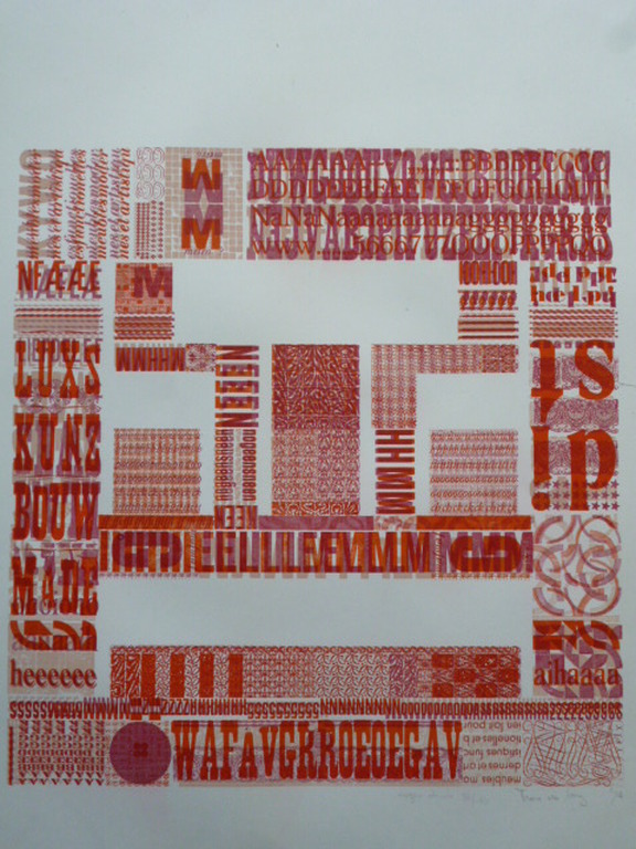 Frans de Jong - kleurenlitho - Letters verkocht voor € 55!