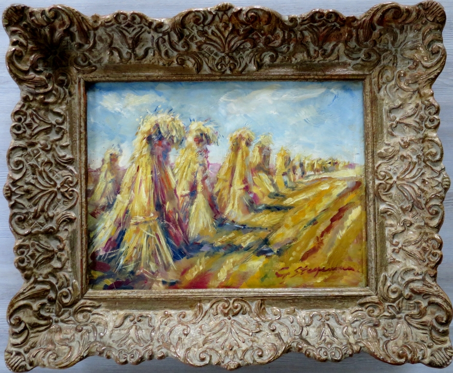 Gerrit (Gert) Stegeman (1858-1940) - Olieverf korenschoven - Arnhem kopen? Bied vanaf 350!