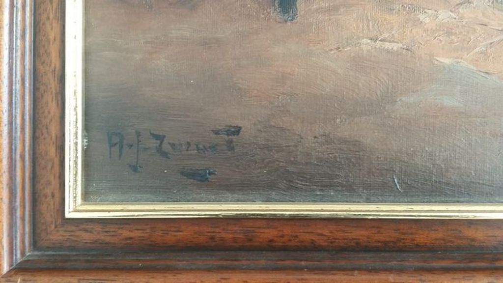 A.J. Zwart (1903-1981) - Interieur te Lage Mierde - olieverf op doek kopen? Bied vanaf 260!