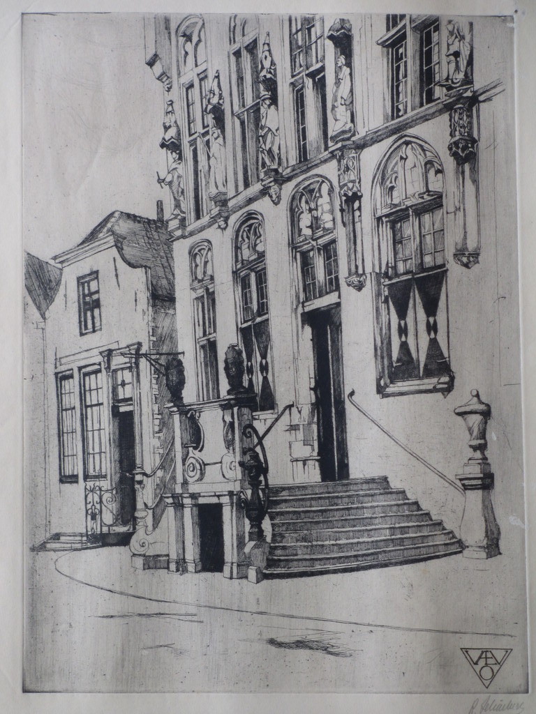 Rudolf Schönberg, Stadhuis van Veere, Ets kopen? Bied vanaf 35!