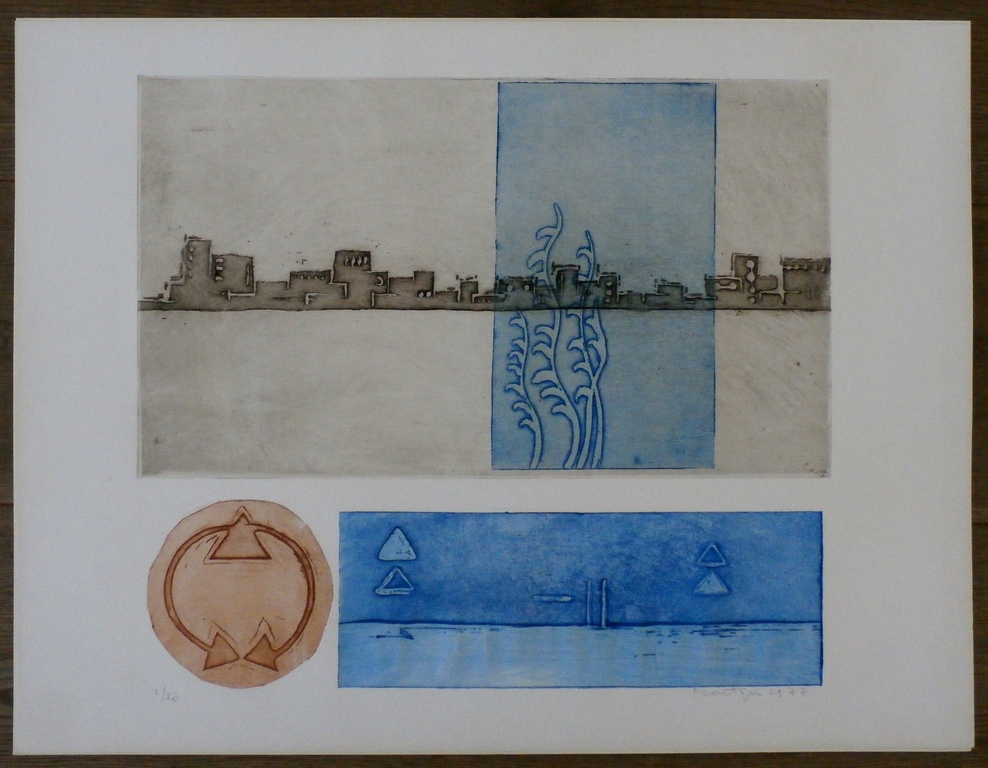 Jan Montyn - ets: Une seule terre - 1977 - oplage 20 stuks kopen? Bied vanaf 175!
