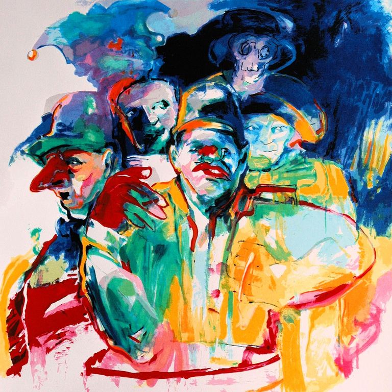 Lou Thissen - Carnaval - gesigneerde zeefdruk - 2003 verkocht voor € 80!