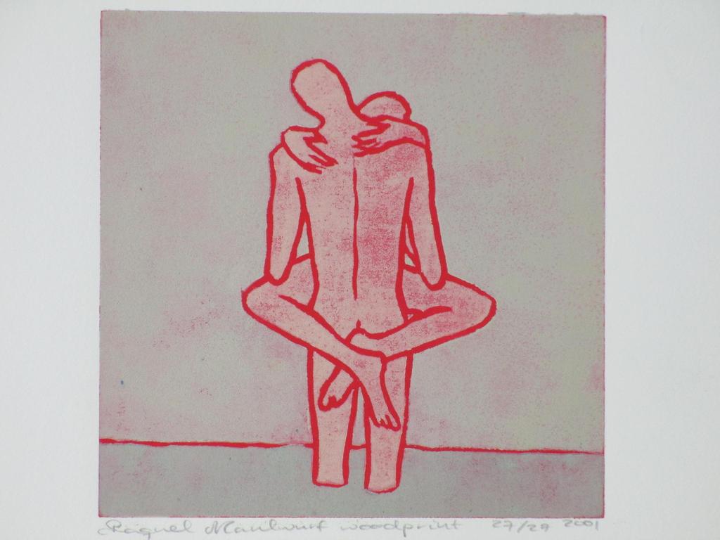 Raquel Maulwurf, Omhelzing, Houtsnede verkocht voor € 50!