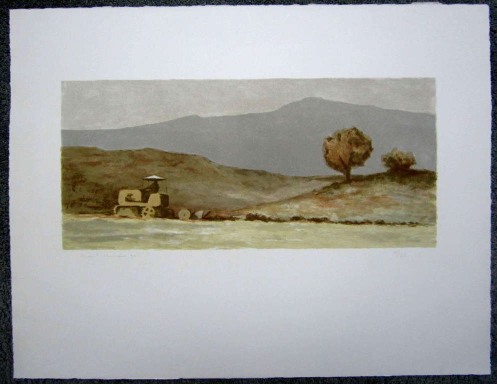 Mart Kempers, litho uit 1990. titel: Mensanello. oplagenummer 16/73 verkocht voor € 50!