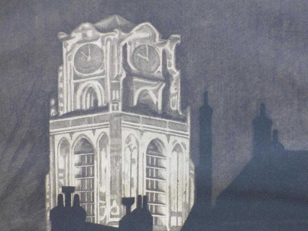 Arend Hendriks, St Laurens R'dam bij avond, Ets kopen? Bied vanaf 1!