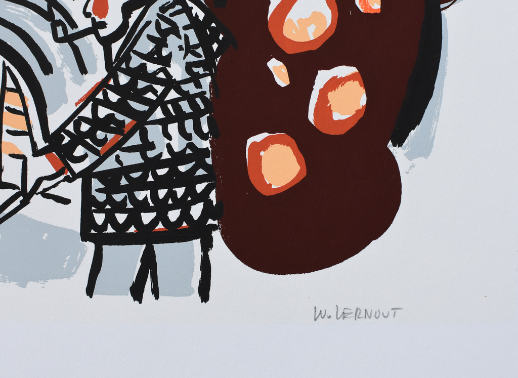 Ward Lernout #Dorpsgezicht# , Zeefdruk, gesigneerd/genummerd , ca. 1980, mint-- kopen? Bied vanaf 45!