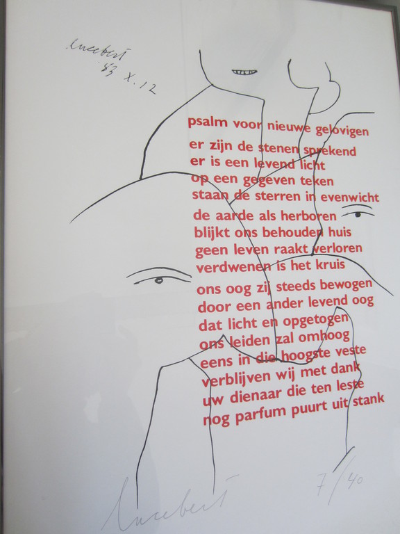 Lucebert Kleurenzeefdruk Gedichtgrafiek verkocht voor € 130!