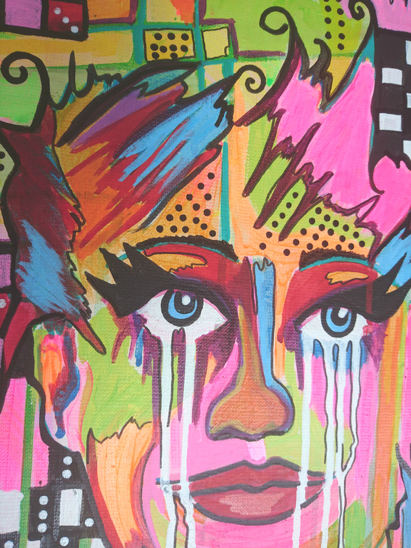 Tears of joy  Acryl op kwaliteits linnen 30/40 cm kopen? Bied vanaf 35!