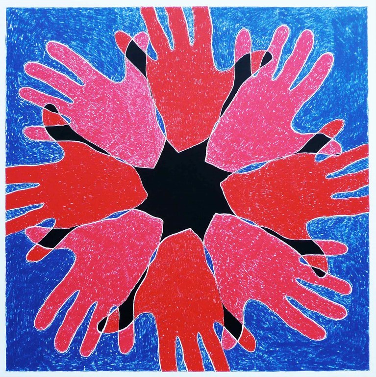 Guido Lippens - Mondriaan is ook decoratief - Zeefdruk verkocht voor € 55!