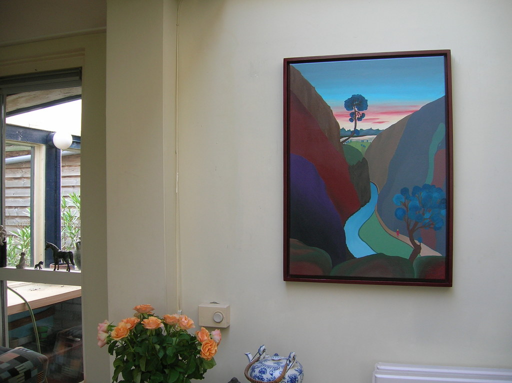 Hein van der Meij,olieverf op doek,Vrouw in kloof. kopen? Bied vanaf 125!