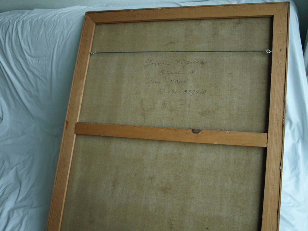 Johannes Rijnders ( B.Jorin) : olieverf op linnen, Abstract Beest – Gesigneerd  kopen? Bied vanaf 100!