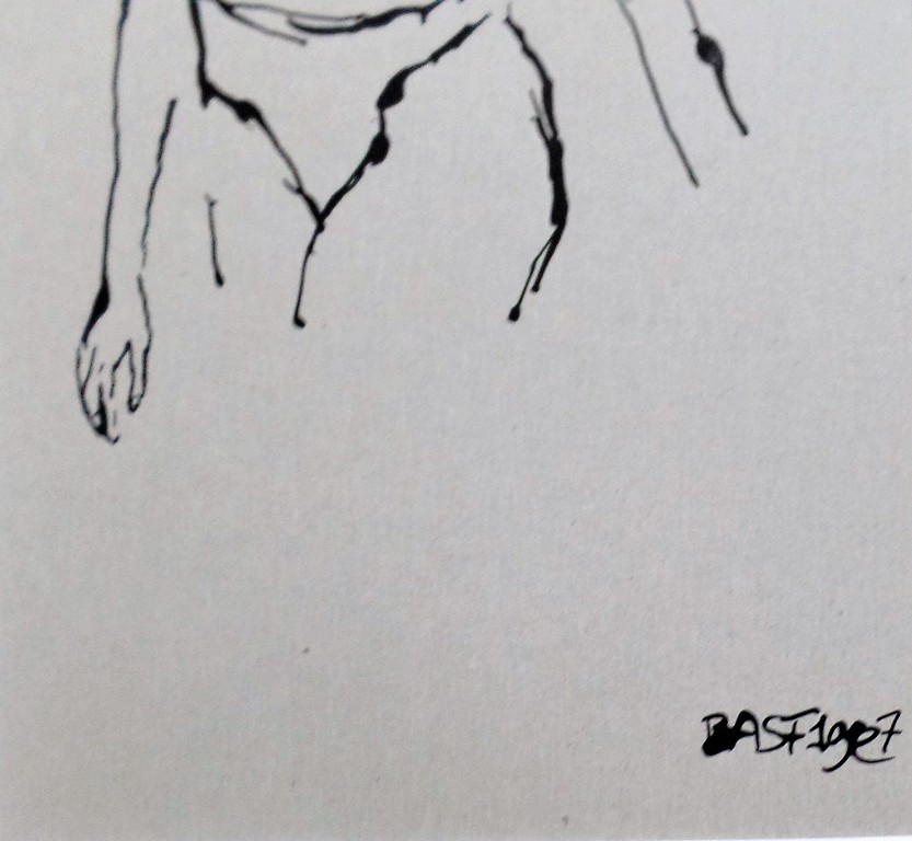 Bas Fontijn  (1978 )  -  Tekening  2 x  -  Erotisch Model  kopen? Bied vanaf 1!