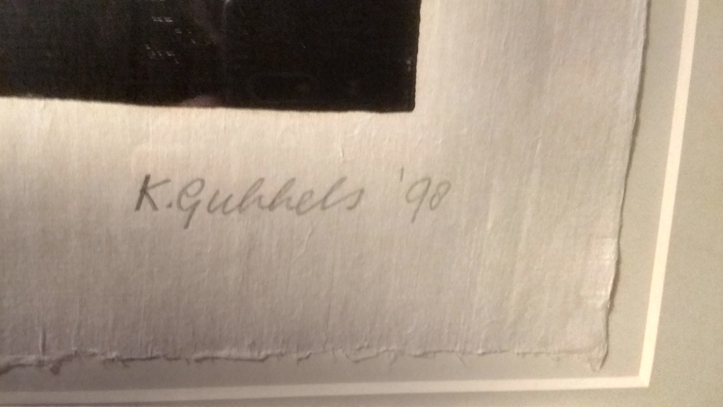 Klaas Gubbels: houtdruk , Sienna ;  museumkwaliteit ! kopen? Bied vanaf 450!