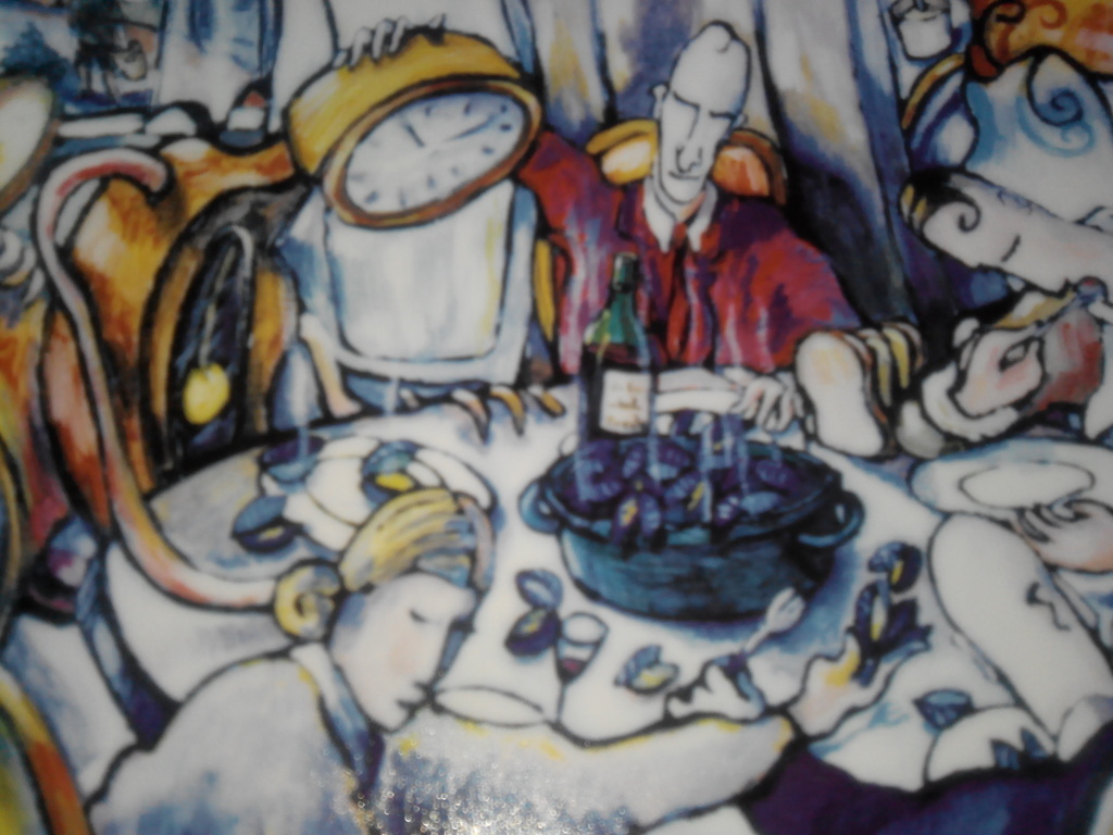 ROB VAN TRIER Keramiek kunstbord: Mosseltijd kopen? Bied vanaf 5!