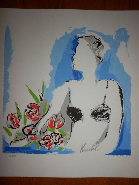 SYLVIA KRISTEL Zeefdruk  MES ROSES  Handgesigneerd kopen? Bied vanaf 35!