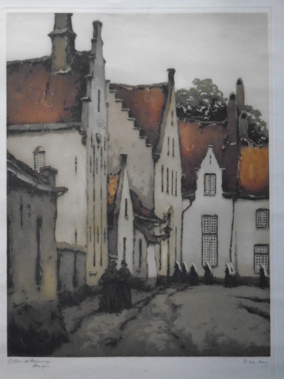 Is van Mens - kleurenets - Coin de Béguinage, Bruges verkocht voor € 40!