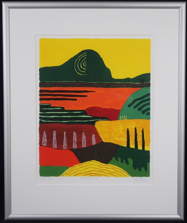 Ronald Boonacker: Zeefdruk, Toscana II - Ingelijst kopen? Bied vanaf 40!