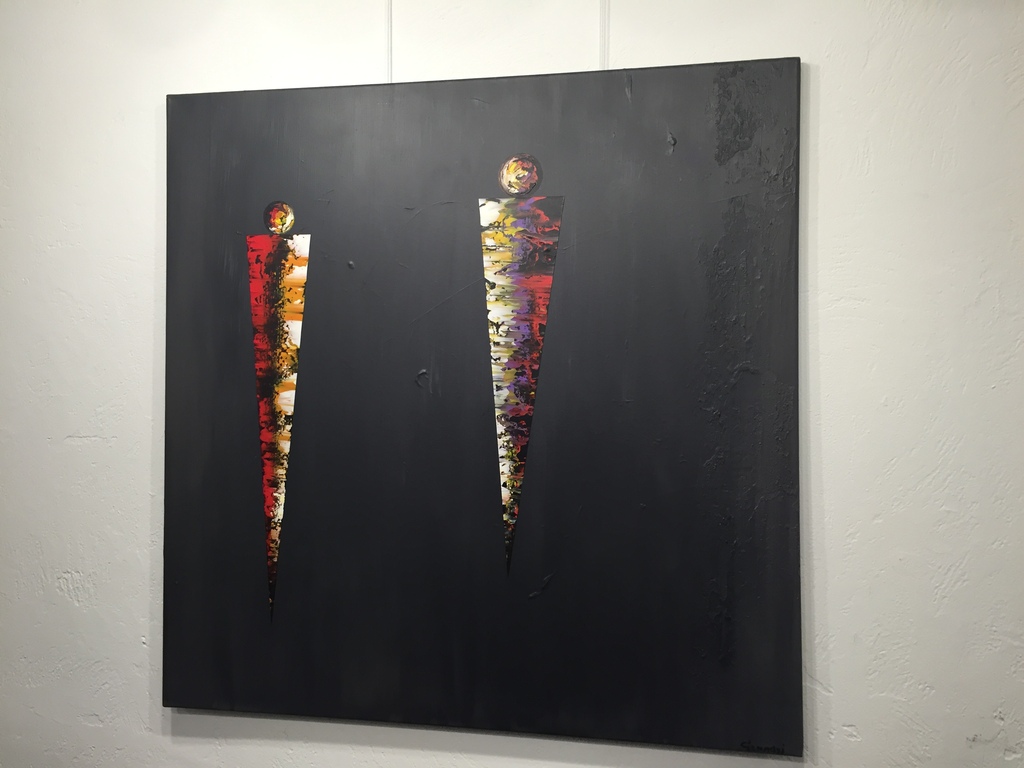 GENA GENADYJ gemengde technieken op doek Titel: PEOPLE kopen? Bied vanaf 1!